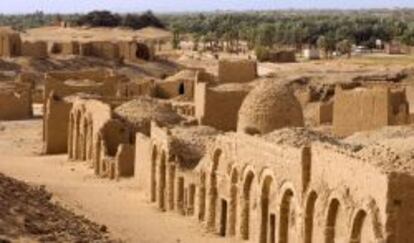 Necr&oacute;polis de Al Bagawat, en el oasis de Kharga, Egipto.