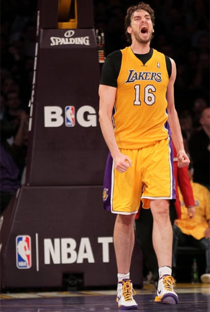 Gasol, durante el partido