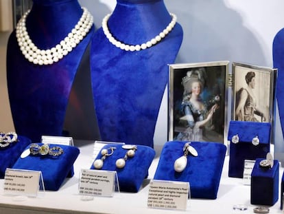 Presentación de la subasta de unas joyas que pertenecieron a María Antonieta, en Nueva York.