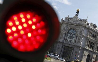 Fachada de la sede del Banco de Espa&ntilde;a en la plaza de Cibeles de la capital.