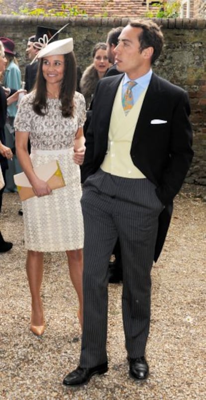 Pippa Middleton y su hermano James, el pasado fin de semana en una boda.