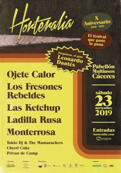 Cartel del festival Horteralia en 2019