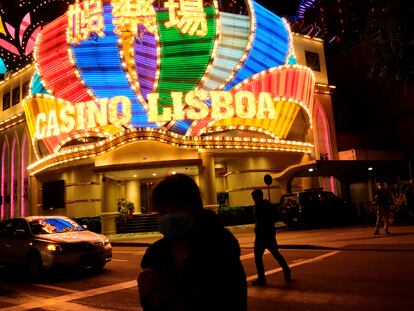 Exterior del Casino Lisboa, en Macao.