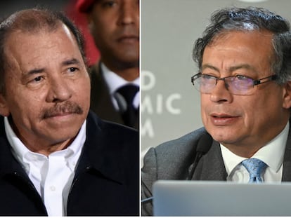 El presidente de Nicaragua, Daniel Ortega y el presidente de Colombia, Gustavo Petro.