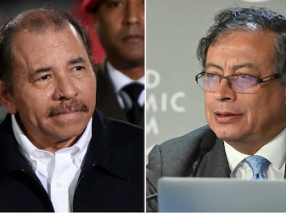 El presidente de Nicaragua, Daniel Ortega y el presidente de Colombia, Gustavo Petro.