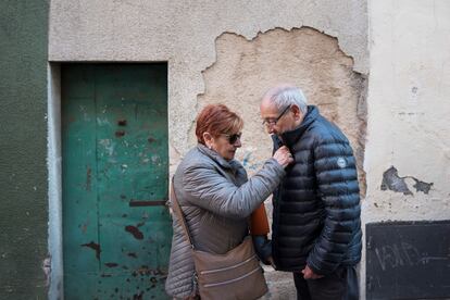 Paquita Jové con su esposo José Guinod, que padecía alzhéimer y falleció en marzo por la covid. GIANLUCA BATTISTA