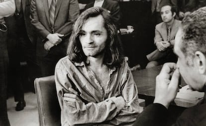 Charles Manson en una foto de los años setenta durante su juicio en Santa Mónica, California (EE UU).