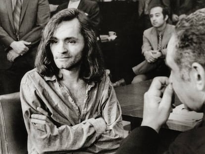 Charles Manson en una foto de los años setenta durante su juicio en Santa Mónica, California (EE UU).