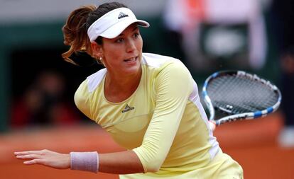 Muguruza, durante los cuartos ante Rogers.