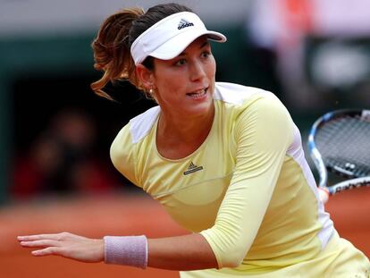 Muguruza, durante los cuartos ante Rogers.