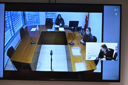 Irene Paredes, durante su declaracin este jueves por videoconferencia.