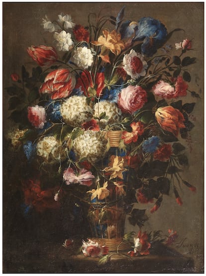 'Florero' (1760-1776), óleo de Juan de Arellano de la colección del Museo del Prado.
