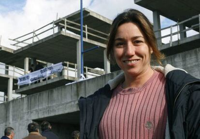 La actriz Lola Dueñas, en un momento del rodaje de la película "Los Fenómenos"
