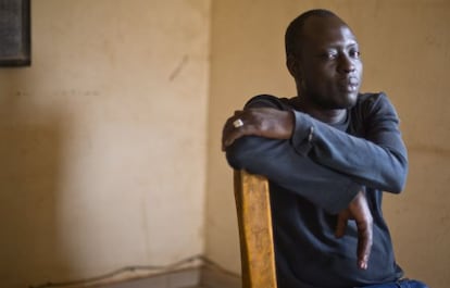 Samakoun Dembele, 32, left Mali in 2004 and has tried to reach Europe eight times.