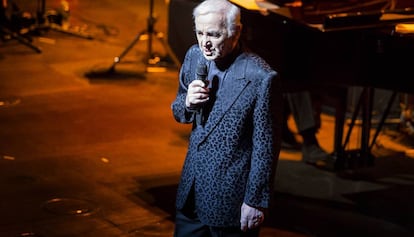 Charles Aznavour, en el Gran Teatro del Liceu de Barcelona.