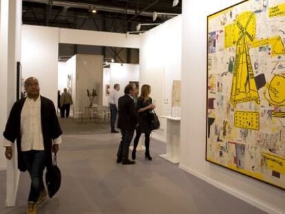 Obra de Basquiat en la Galeria Elvira Gonzalez en Arco.
