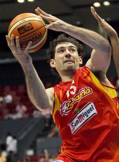 Jorge Garbajosa, con la selección