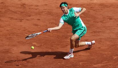 Thiem, durante el partido frente a Nadal.