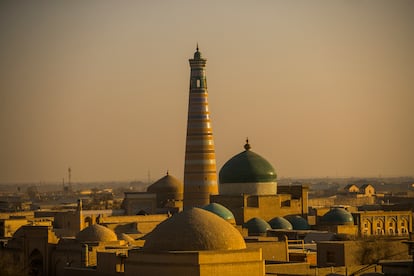 Barrio de Ichan-Kala, en Jiva, Uzbekistán. 