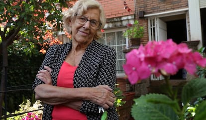 Former mayor of Madrid, Manuela Carmena, in her home.