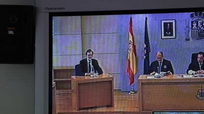Rajoy, durante su declaración.