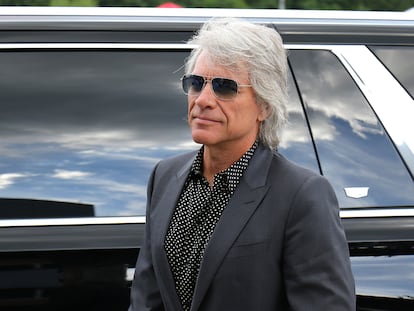 El cantante Jon Bon Jovi, en un acto en honor al jugador de fútbol americano Tom Brady, el pasado junio en el Gillette Stadium.