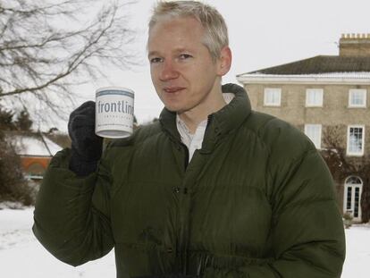 Assange, durante un acto en Bungay (Reino Unido) del Frontline Club, en diciembre de 2010.