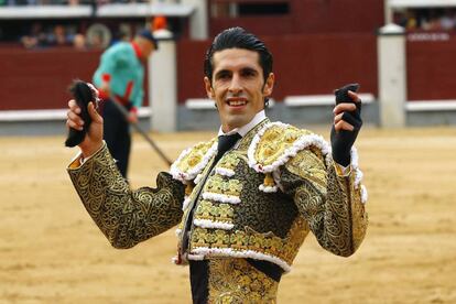 Alejandro Talavante, con las dos orejas, el pasado 25 de mayo.