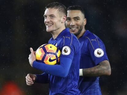 Vardy, goleador del Leicester, le hizo tres goles al City esta jornada.
