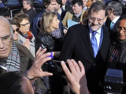 Mariano Rajoy, este jueves, en Albacete.