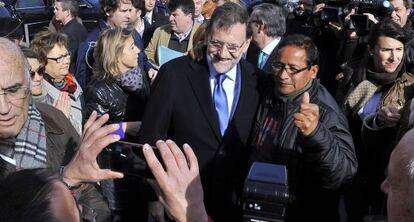 Mariano Rajoy, este jueves, en Albacete.