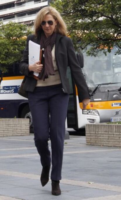 La infanta Cristina, ayer en Barcelona.