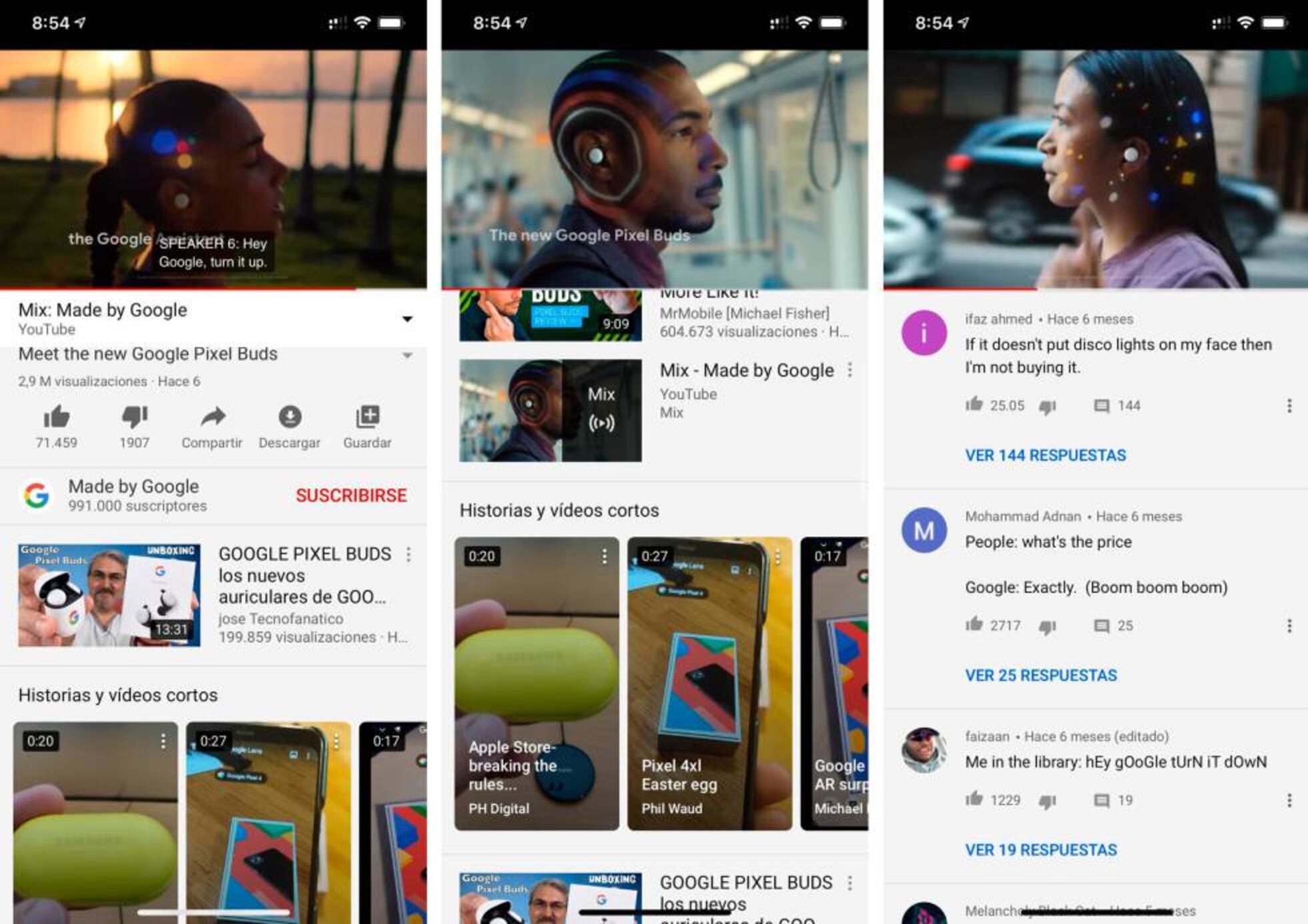 YouTube se actualiza en el móvil con nuevas secciones y miniaturas ...