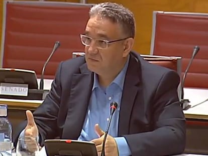 Lluís Miquel Campos, exresponsable electoral de Compromís, en el Senado.