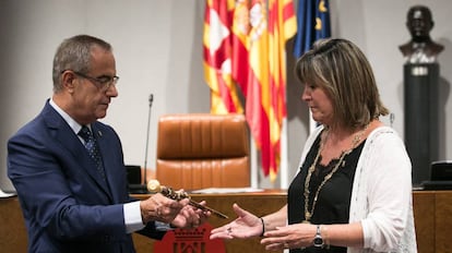 Nuria Marín, nueva presidenta de la Diputacion de Barcelona elegida tras un pacto entre PSC y Junts per Catalunya.