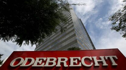 A sede central da empresa Odebrecht em São Paulo, Brasil.