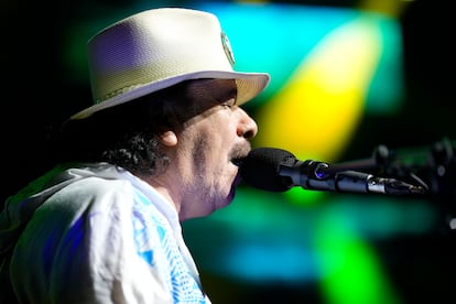 Carlos Santana, at a time of the Barcelona concert of his Oneness Tour tour.