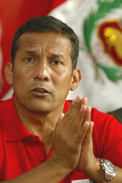 Ollanta Humala, candidato a la presidencia de Perú.