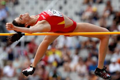 Ruth Beitia, en la clasificación de salto de altura.