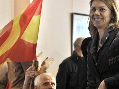 Dolores de Cospedal, <i>número dos</i> del PP, ayer en Blanes.