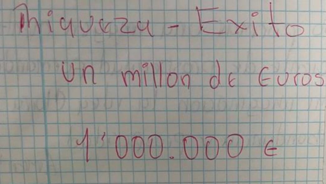 La anotación de un miembro de la banda de los falsos policías, intervenida en un registro policial.