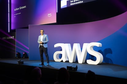 Julien Groues, vicepresidente de Amazon Web Services (AWS) en el sur de Europa, este miércoles 11 de junio de 2025, durante la décima edición de Amazon Summit en la Feria de Madrid (IFEMA)