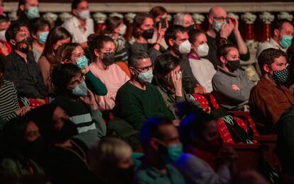 Asistentes al concierto de Xoel López en el Palau de la Música Catalana.