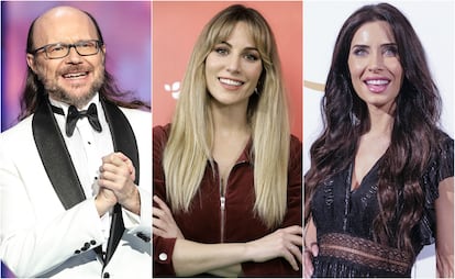 Santiago Segura, Edurne y Pilar Rubio.