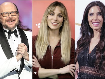 Santiago Segura, Edurne y Pilar Rubio.