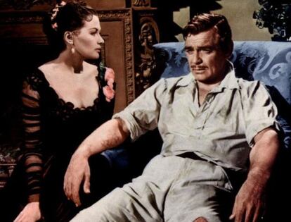 Fotograma de 'La esclava libre', película protagonizada por Yvonne de Carlo y Clark Gable.
