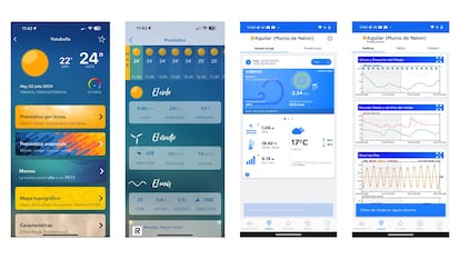 iPlaya (a la izquierda) e iMar (a la derecha) ofrecen información sobre el estado del mar.