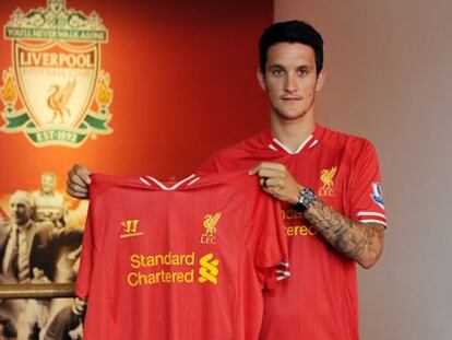 Luis Alberto, con la camiseta del Liverpool.