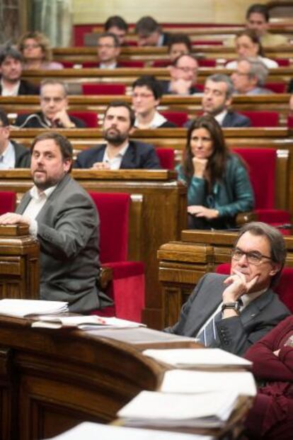 Sessi&oacute; al parlament catal&agrave;.