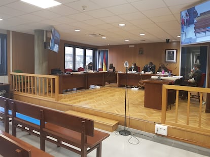 Sala de vistas de la Audiencia de Pontevedra.